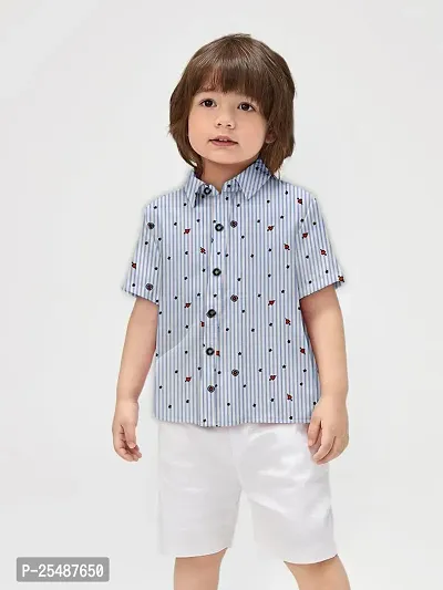 Stylish Cotton Multicoloured Printed Shirt For Boys