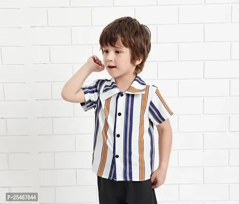 Stylish Cotton Multicoloured Printed Shirt For Boys