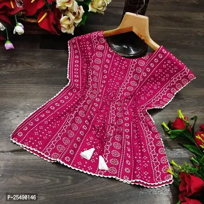 Stylish Fancy Designer Crepe Printed Kaftan Dress For Girls-thumb0