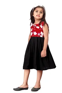SWAGHOSH Trendy Designer Printed Dress Frock for Baby Girl (4-5 Years, Red)-thumb2