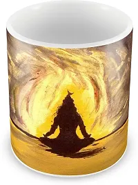 Mahadev Meditation Printed Spiritual and Devotional Gift Coffee Mug-thumb1