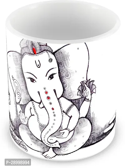 Ganesha Cartoon Printed Spiritual and Devotional Gift Coffee Mug-thumb0