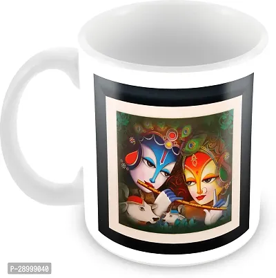 Modern Radha Krishna Printed Spiritual and Devotional Gift Coffee Mug-thumb2