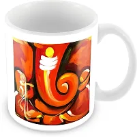 Spiritual Painting Of Ganesha Printed Devotional Gift Coffee Mug-thumb1