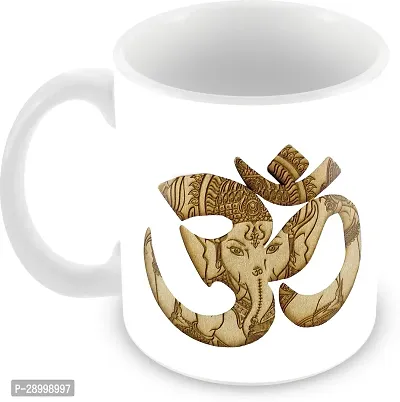 Ganesha In Om Printed Spiritual and Devotional Gift Coffee Mug-thumb0