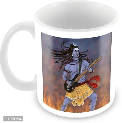 Mahadev Tandav Guitar Printed Spiritual and Devotional Gift Coffee Mug-thumb0