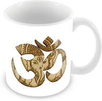 Ganesha In Om Printed Spiritual and Devotional Gift Coffee Mug-thumb1