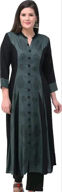 Stylish Straight Printed Rayon Kurti