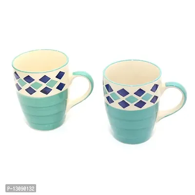 Polaris fox Multicolor Diamond Ceramic Glossy Coffee/Milk/Tea/Soup Mug | Set of 2-thumb3