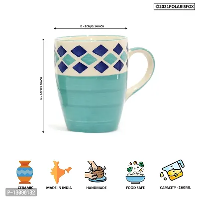 Polaris fox Multicolor Diamond Ceramic Glossy Coffee/Milk/Tea/Soup Mug | Set of 2-thumb4