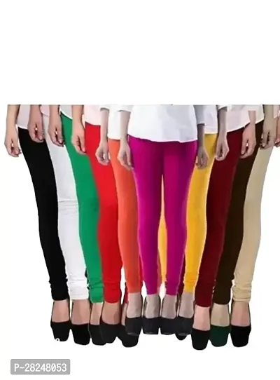 Fabulous Multicoloured Viscose Leggings For Women Pack Of 10
