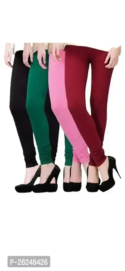 Fabulous Multicoloured Viscose Leggings For Women Pack Of 4-thumb0