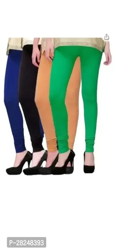 Fabulous Multicoloured Viscose Leggings For Women Pack Of 4-thumb0