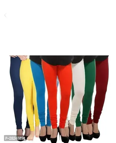 Fabulous Multicoloured Viscose Leggings For Women Pack Of 7-thumb0