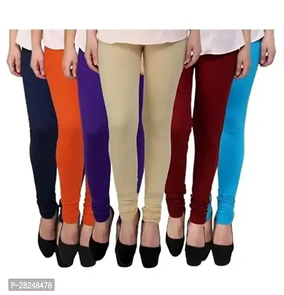 Fabulous Multicoloured Viscose Leggings For Women Pack Of 6-thumb0