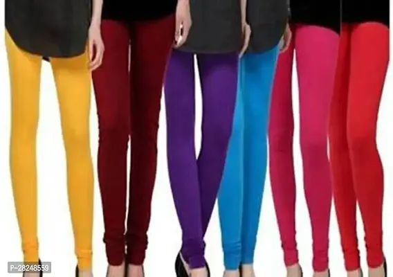 Fabulous Multicoloured Cotton leggings For Women Pack Of 6-thumb4