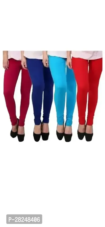 Fabulous Multicoloured Viscose Leggings For Women Pack Of 4-thumb0