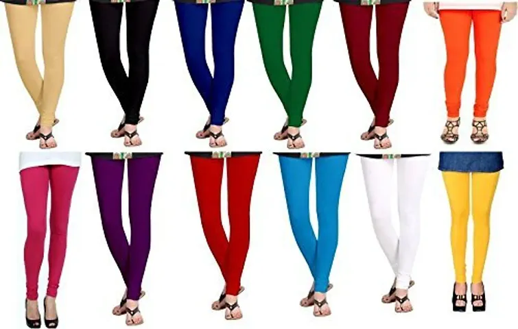 Devaas Multicolor leggings for Womens Free Size Pack Of 12Combo Offer