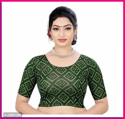 Reliable Green Cotton Blend Stitched Blouses For Women
