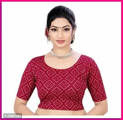 Reliable Maroon Cotton Blend Stitched Blouses For Women