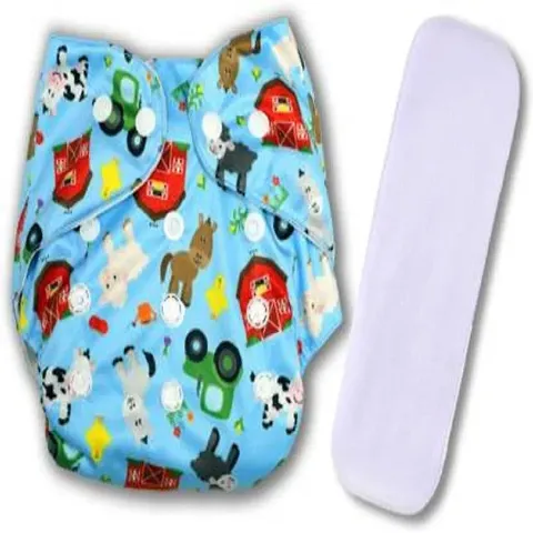 Enjoy Life Adjustable Fancy Print Reusable Cloth Diapers For Babies (3-36 Months)