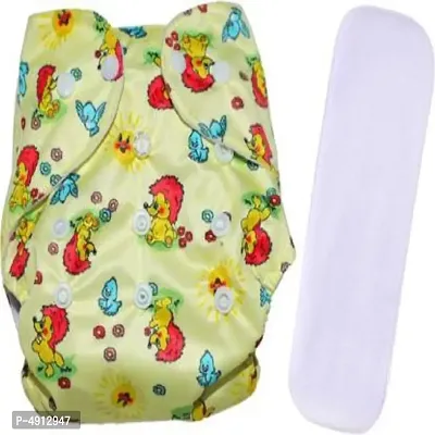 Enjoy Life Adjustable Fancy Print Reusable Cloth Diaper For Babies (3-36 Months)-thumb0
