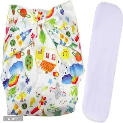 Enjoy Life Adjustable Fancy Print Reusable Cloth Diaper For Babies (3-36 Months)