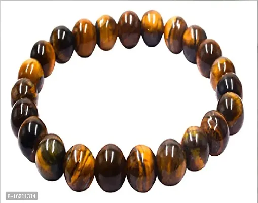 Bracelet for Courage, Strength, and Protection made of Natural Tiger Eye, an Energy Stone, Graceful Bangles, and an Original Stone. Fashion accessories for healing for men, women, boys, and children (-thumb0