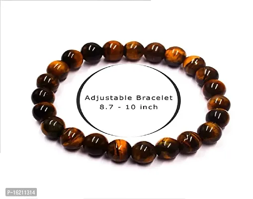 Bracelet for Courage, Strength, and Protection made of Natural Tiger Eye, an Energy Stone, Graceful Bangles, and an Original Stone. Fashion accessories for healing for men, women, boys, and children (-thumb2