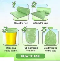 GREEN DUSTBIN GARBAGE BAGS -2 ROLL (SIZE  MEDIUM 19*21)-thumb2