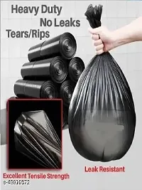 Biodegradable Garbage Bags 19 X 21 Inches (Medium Size) 50 Bags (2 Rolls) Dustbin Bag/Trash Bag - Black Color-thumb2