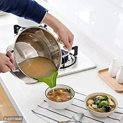 Loukya Multi Purpose Silicone Slip On Pour Soup Spout Funnel | Spout Funnel for Pots Pans and Bowls and Jars