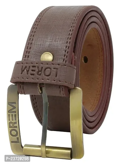 LOREM Brown Formal/casual PU Leather Belt For Men New BL02-thumb0