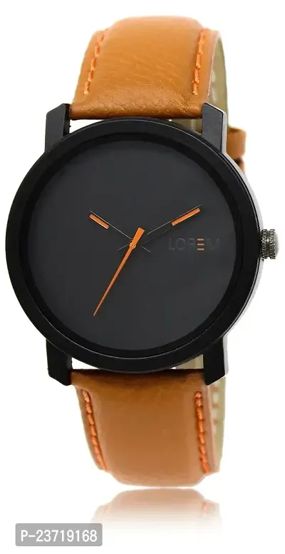 Lorem Black Plain Analog Watch for Men LR20