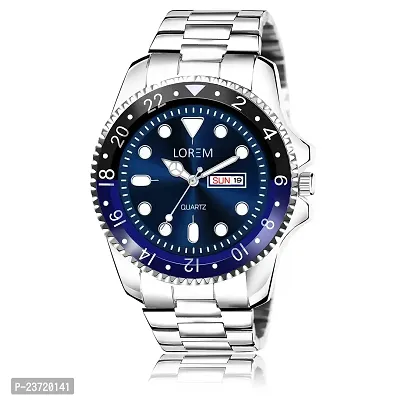 Lorem Blue Day-Date Function Casual Analog Watch for Men LR130