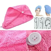 Loukya Dry Microfiber Hair Wrap Turban Superfine Fiber Soft Bath Towel Head | Multicolour | 57 x 23 cm-thumb4