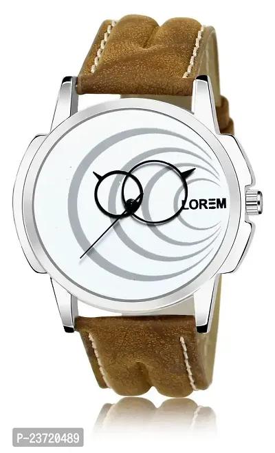 Lorem White Round Analog Watch for Men LR63