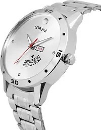 Lorem Silver Day Date Analog Watch for Men LR103-thumb2