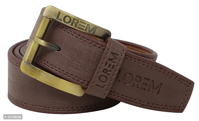 LOREM Brown Formal/casual PU Leather Belt For Men New BL02-thumb2