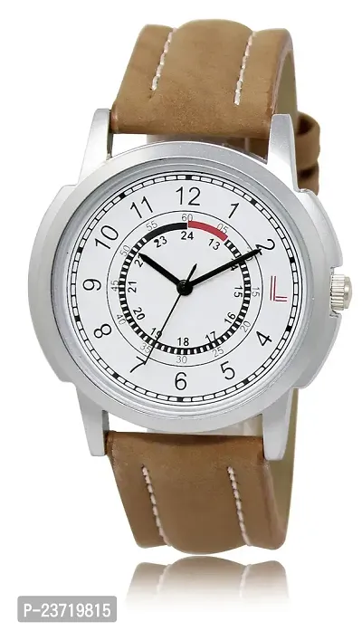 Lorem White Numbers Analog Watch for Men LR17