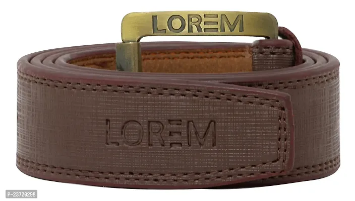 LOREM Brown Formal/casual PU Leather Belt For Men New BL02-thumb3