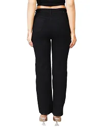 Women Straight Fit Black Jeans-thumb2