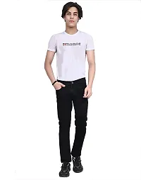 Men Denim Black Solid Jeans-thumb3