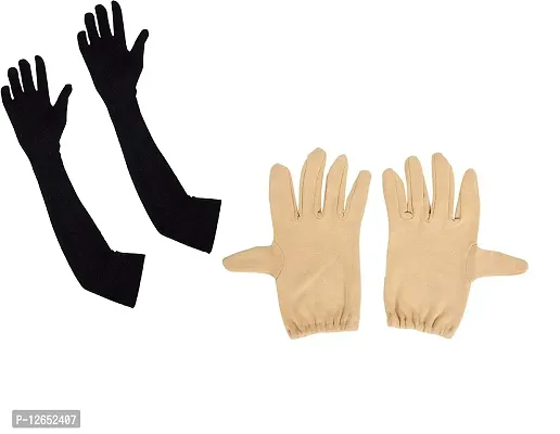 Men & Women Cotton Hand Gloves Sun UV Protection Bike Riding
