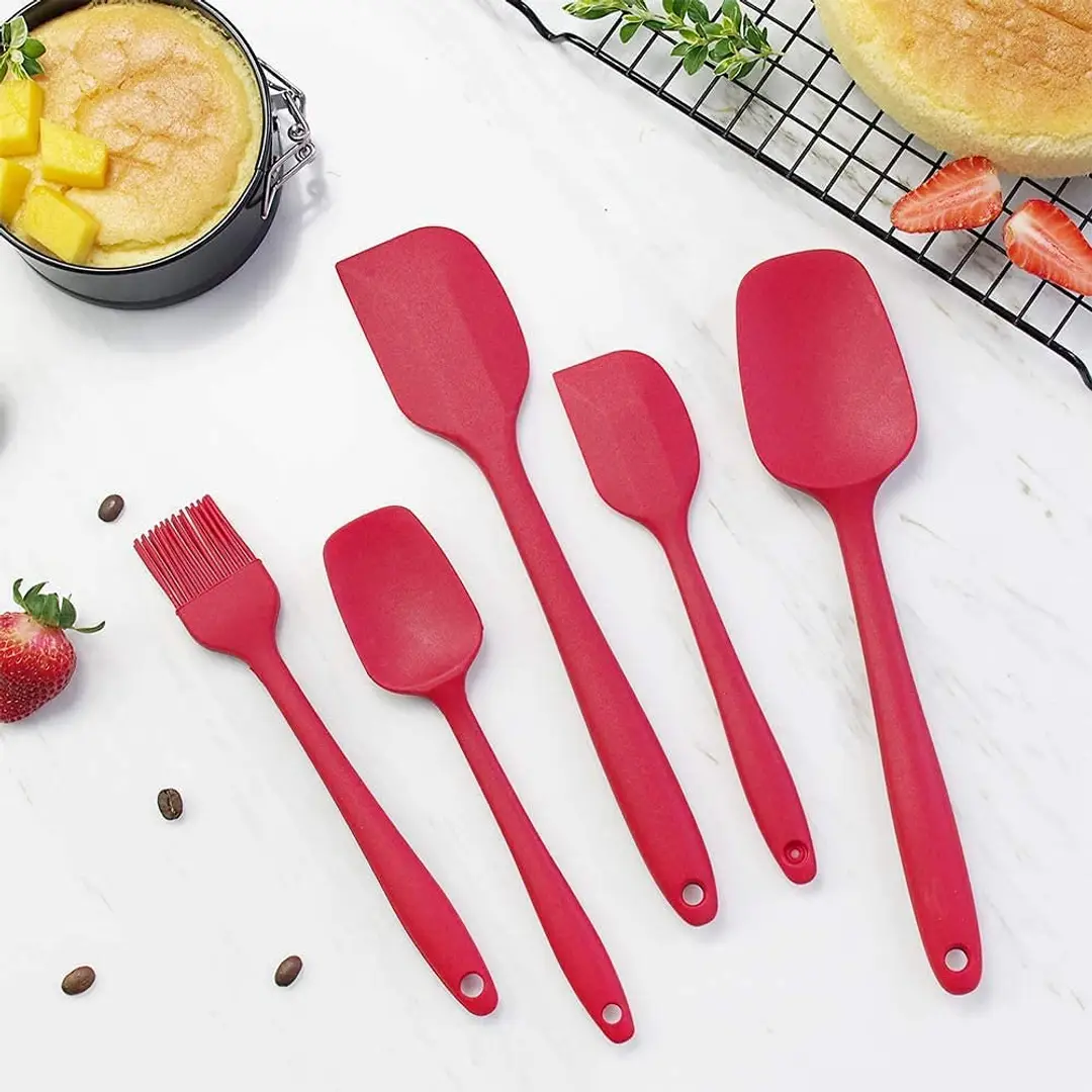 Silicone Spatula - 500f Heat Resistant Seamless Rubber Spatulas