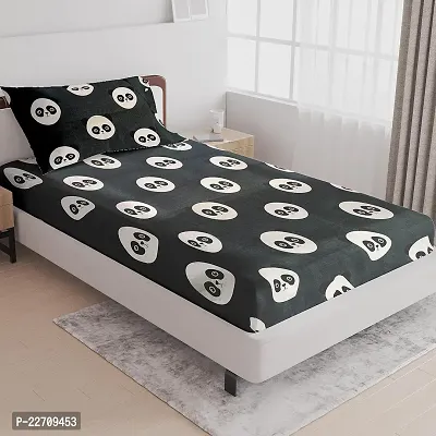 Comfortable Polycotton Animal Print Single Bedsheet with One Pillow Cover