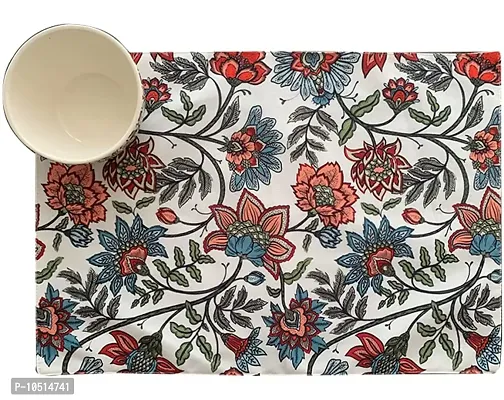 TH Tasseled Home Premium Washable Placemats for Dining Table, Wedding Party, Modern Dining Room, Restaurant Table,Home D?cor Gifting (13in x 19in, Set of 4, Multicolor) (Jacobean)-thumb2