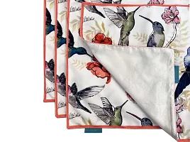 TH Tasseled Home Premium Washable Placemats for Dining Table, Wedding Party, Modern Dining Room, Restaurant Table,Home D?cor Gifting (13in x 19in, Set of 4, Multicolor) (Birds)-thumb2