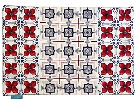 TH Tasseled Home Premium Washable Placemats for Dining Table, Wedding Party, Modern Dining Room, Restaurant Table,Home D?cor Gifting (13in x 19in, Set of 4, Multicolor) (Tile)-thumb2