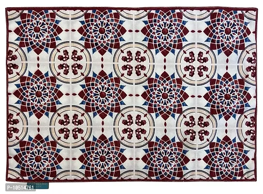 TH Tasseled Home Premium Washable Placemats for Dining Table, Wedding Party, Modern Dining Room, Restaurant Table,Home D?cor Gifting (13in x 19in, Set of 4, Multicolor) (Red)-thumb2